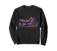 Chapeau de sorcière et balai avec inscription « I Put A Spell On You » pour Halloween Sweatshirt