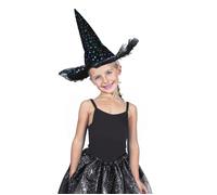 Chapeau de sorcière étoiles irisées luxe enfant Halloween