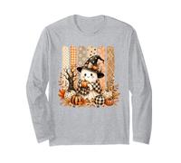 Chapeau de sorcière fantôme Kawaii - Citrouilles d'automne - Saison effrayante Manche Longue
