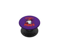 Chapeau de sorcière fantôme Mignon avec Vibrations effrayantes pour Halloween PopSockets PopGrip Adhésif