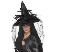 Chapeau De Sorcière Femme Deluxe Accessoire De Costume D'Halloween