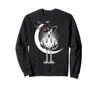 Chapeau de sorcière Flamant Rose avec Symbole de Protection Effrayant Sweatshirt