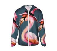 Chapeau de sorcière flamant rose d'Halloween pour homme UPF 50+ Protection solaire à capuche Veste à manches longues Rashguard, noir, Medium