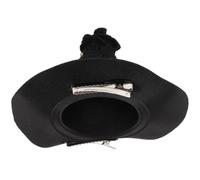 Chapeau de Sorcière Gothique Noir, 2 Pinces à Cheveux, Ambiance Halloween | Accessoire Léger Réutilisable, Maintien Sécurisé, Style Steampunk pour Adultes, Fêtes, Défilés, Séances Photo et Cosplay