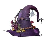 Chapeau De Sorcière Halloween Chapeau De Sorcière En Feutre Pour Femme Chapeau Fou Pour Costume De Sorcière, Cosplay, Fête D'Halloween Et Festival Des Fantômes (Violet,Taille unique)