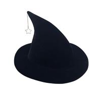 Chapeau De Sorcière Halloween - Chapeau Pendentif Étoile De Sorcier Adulte Pour Le Cosplay | Hât Pointu En Polyester Léger Pour Les Performances De La Scène, Le Maquillage, L'habillage, Le Cosplay Et