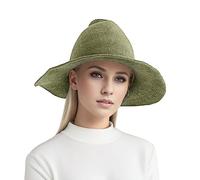 Chapeau de Sorcière Halloween en Laine Large Côté Pliable Chapeau Pointu Chic Fashion Déguisement Fête Carnival Toussaint