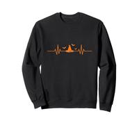 Chapeau de sorcière Heartbeat EKG Line Halloween Sweatshirt