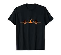 Chapeau de sorcière Heartbeat EKG Line Halloween T-Shirt