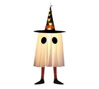 Chapeau de sorcière LED pour Halloween - Ornement lumineux à suspendre, décoration de fête effrayante maison et thème sorcellerie pour hanté