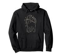 Chapeau de sorcière Mignon Black Cat Lune Rétro Coquette Boho Halloween Sweat à Capuche