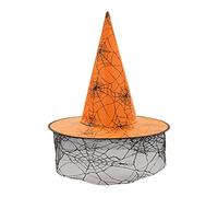 Chapeau de sorcière moderne d'Halloween doux pour femme avec voile en toile pour décoration de rave, festival, carnaval, fête, cosplay, cosplay, chapeaux pour femmes, chapeaux d'anime pour adultes