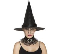 Chapeau De Sorcière Noir Classique (Taille Unique) Multicolore