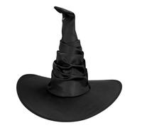 Chapeau de sorcière - Noir satin - Adulte - Accessoire de déguisement