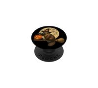Chapeau de sorcière ornithorynque Jack O Lanterne Citrouille Lune Balai PopSockets PopGrip Adhésif