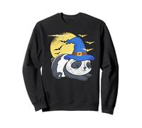 Chapeau de sorcière Panda drôle Halloween Balai bâton Magique Ours Sweatshirt