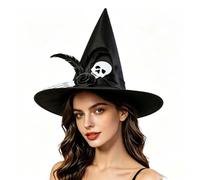 Chapeau De SorcièRe Pointu Halloween, Chapeaux Pointus Chapeau Sorciere Large Bord Avec Voile Pour Une FêTe CostuméE, Halloween, Les Vacances SpéCiales, Les RéUnions De Famille, Les Anniversaires#