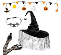 Chapeau de sorcière pour Halloween, spectacle, déguisement d'Halloween | Accessoires de cosplay pour artistes, carnaval, fêtes, événements à thème, spectacle, concert, fabrication de films