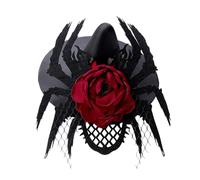 Chapeau de sorcière rose pour Halloween - Pince à cheveux - Épingle à cheveux - Cône en maille cool pour cosplay, bal masqué, accessoires d'Halloween