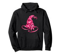 Chapeau de sorcière Ruban Rose Cancer du Sein Halloween Sweat à Capuche