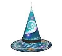 Chapeau de sorcière Sea of Love - Accessoire de costume d'Halloween avec lumière LED - Pour fête, bal masqué - Cosplay - Décoration