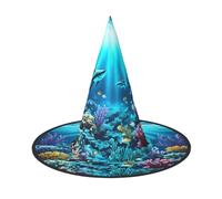 Chapeau de sorcière sous-marin Coral Rays pour Halloween, accessoire de jeu de scène