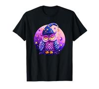 Chapeau de sorcière Violet enchanté Hibou Magique Halloween T-Shirt