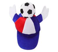 Chapeau de Supporter de Foot Bleu, Pliable, en Velours, sans Mains | Accessoire de Supporter pour Parades, Célébrations Sportives, Poids Léger 3,46 Oz, Style Drôle