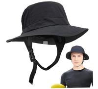 Chapeau de Surf UPF 50+ Chapeau de Surf avec Bord Large, Trous d'oreille et Bracelet Menton adjuable pour Les Hommes Femmes Taille Moyenne Bustrable Chinlon Cass pour Les Sports Nautiques