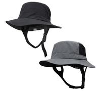Chapeau de Surf UPF 50+ Chapeau de Surf avec Bord Large, Trous d'oreille et Bracelet Menton réglable pour Les Hommes Femmes Moyennes Chinlon Respirant pour Les Sports Nautiques