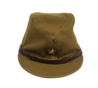 Chapeau de terrain d'officier japonais de la Seconde Guerre mondiale Rétro Extérieur Casquette en laine Réplique des chapeaux de combat en laine IJA Articles vintage (57 cm)