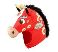 Chapeau De Tête De Cheval - Couvre-chef En Peluche De L'année 2026 Du Cheval, Charmant Casque De Cosplay De Vacances Festives | Pour Adolescents Adultes Représentation Sur Scène Événements À Thème Col