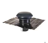 Chapeau de toiture plastique finition ardoise - Ø 125 mm - CARA - Anjos