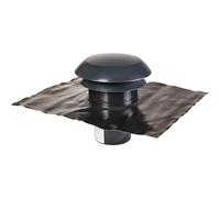 Chapeau de toiture plastique finition ardoise - diamètre 160 mm - CARA - Anjos