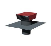 Chapeau de toiture rectangle tuile D 125 mm plastique UNELVENT 870073