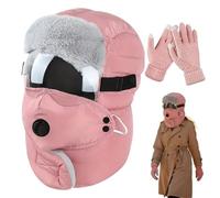 Chapeau de trappeur 4 en 1 - 30 cm - Bonnet d'hiver 4 en 1 - Unisexe - Extérieur avec cache-oreilles - Soutien pour le ski, le patinage, la luge, les raquettes à neige, le camping, la randonnée, la