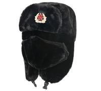 Chapeau de trappeur, chapeaux russes pour hommes chapeaux de kamikazes thermiques avec volet d'oreille et masque à vent détachable chapeau de trappeur d'hiver respirant pour les activités de plein ai