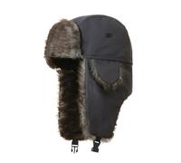 Chapeau de Trappeur d'hiver Unisex Chapka en Fausse Fourrure Bonnet Aviateur avec Earflap Anti Russe Ushanka pour Activités de Plein Air (FR/ES, Alpha/Lettres, Taille Unique, Gris)