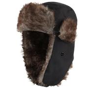 Chapeau de Trappeur Unisexe, Chapeau D'hiver Noir avec Protection des Oreilles, Cagoule Chaud pour L'extérieur, protection contre le vent froid et la neige, pour Ski, Cyclisme, Activités, Neige