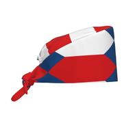 Chapeau de travail de nettoyage avec drapeau de la République tchèque, bandeau anti-transpiration, fermeture réglable, pour hommes et femmes, noir