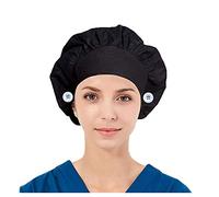 Chapeau de travail décontracté unisexe avec bouton imprimé, Noir , Taille unique