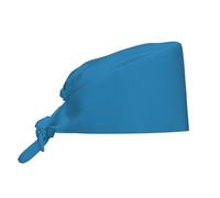 Chapeau de travail respirant bleu saphir avec bandeau absorbant et nœud arrière réglable, convient pour homme et femme