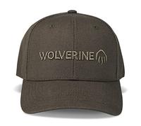 WOLVERINE Casquette snapback à 6 panneaux avec logo, Logo brodé - Black Olive, Taille unique