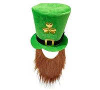 Chapeau De Trèfle, Costume De Festival De Lutin, Chapeau Irlandais Avec Trèfles Décoratifs, Casquette De La Saint-Patrick Avec Un Design Amusant, Accessoire De Fête, Outil De Costume Pour Les Costumes