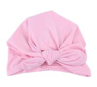 Chapeau de turban doux pour nouveau-né, chapeau d'hôpital chaud avec chapeau et noeud d'arc mignon chapeau pour bébé 6 couleurs au choix(rose)