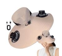 Chapeau de ventilateur à énergie solaire : vêtements de tête de refroidissement par soleil, couvercle de seau de blocage UV | Accessoire de plage pour équipement de randonnée en plein air d'été