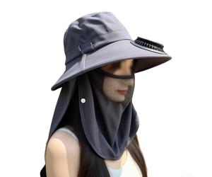 Chapeau de ventilateur solaire respirant avec design d'éventail sécurisé dix fois plus que les ventilateurs externes visibilité dégagée pour le cyclisme, la pêche et la randonnée (gris foncé)