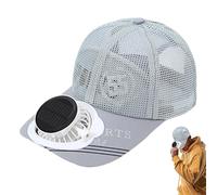 Chapeau de ventilateur solaire USB 3 vitesses 650mAh Chapeau de refroidissement avec ventilateur solaire avec affichage LED Anti-UV Anti-UV Breatte Basisex Unisexe Autall baseball pour le vél.
