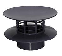 Chapeau de ventilation Ø100 (DN100 femelle) effet Venturi, First Plast ES100A, pour VMC et évent de fosse septique, couleur ardoise