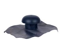 Chapeau de ventilation avec collerette d'étanchéité - Ø100 mm - Anthracite - PVC anti-UV - Compatible tuiles/ardoises